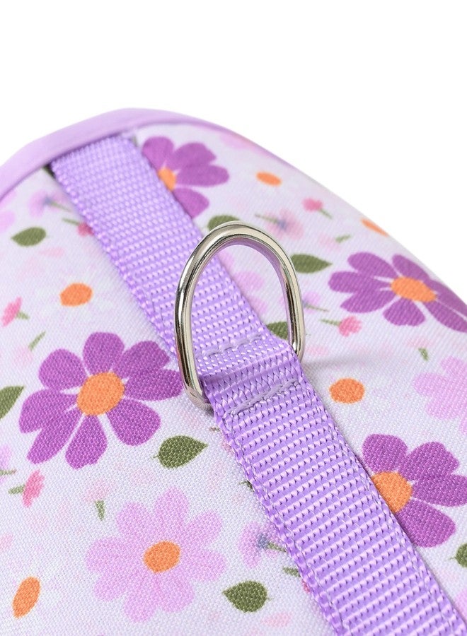 مايل هاي لايف سرج كلاب من مايل هاي لايف، سترة صدرية شبكية هوائية مزينة بالزهور للكلاب والقطط الصغيرة التي تزن 20 رطلاً، سهلة الارتداء، مزودة بمشابك سهلة التعديل حول الرقبة والصدر (زهرة بنفسجية، مقاس XS، محيط الصدر 14-16 بوصة). - Image 4